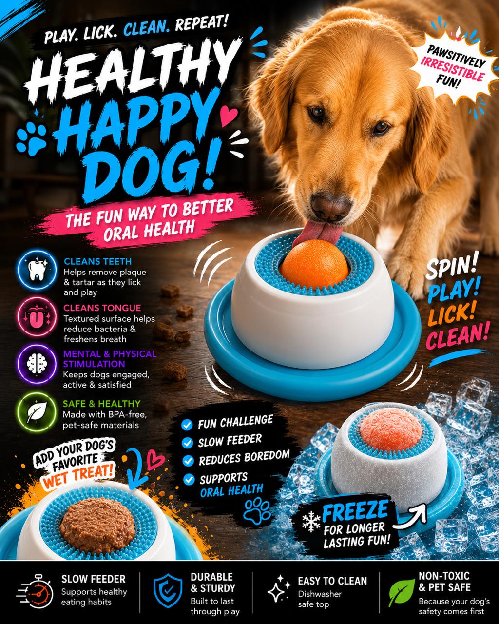 Pawnest™ Treat & Clean Lick Ball — Dogs
