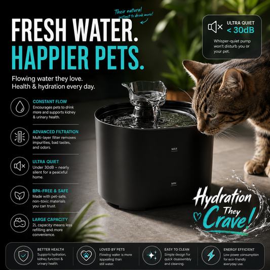 Pawnest™ Aqua — Automatic Pet Water Fountain